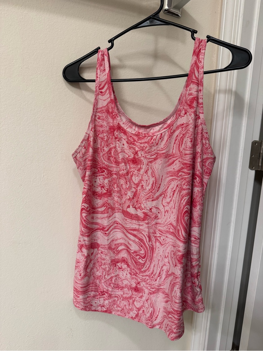 No Boundaries Pink Marble Print Tank Top XL Sleeveless Y2K